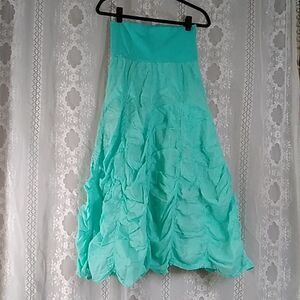Amanda's Fashion Elegant Teal A-Line Skirt Size M